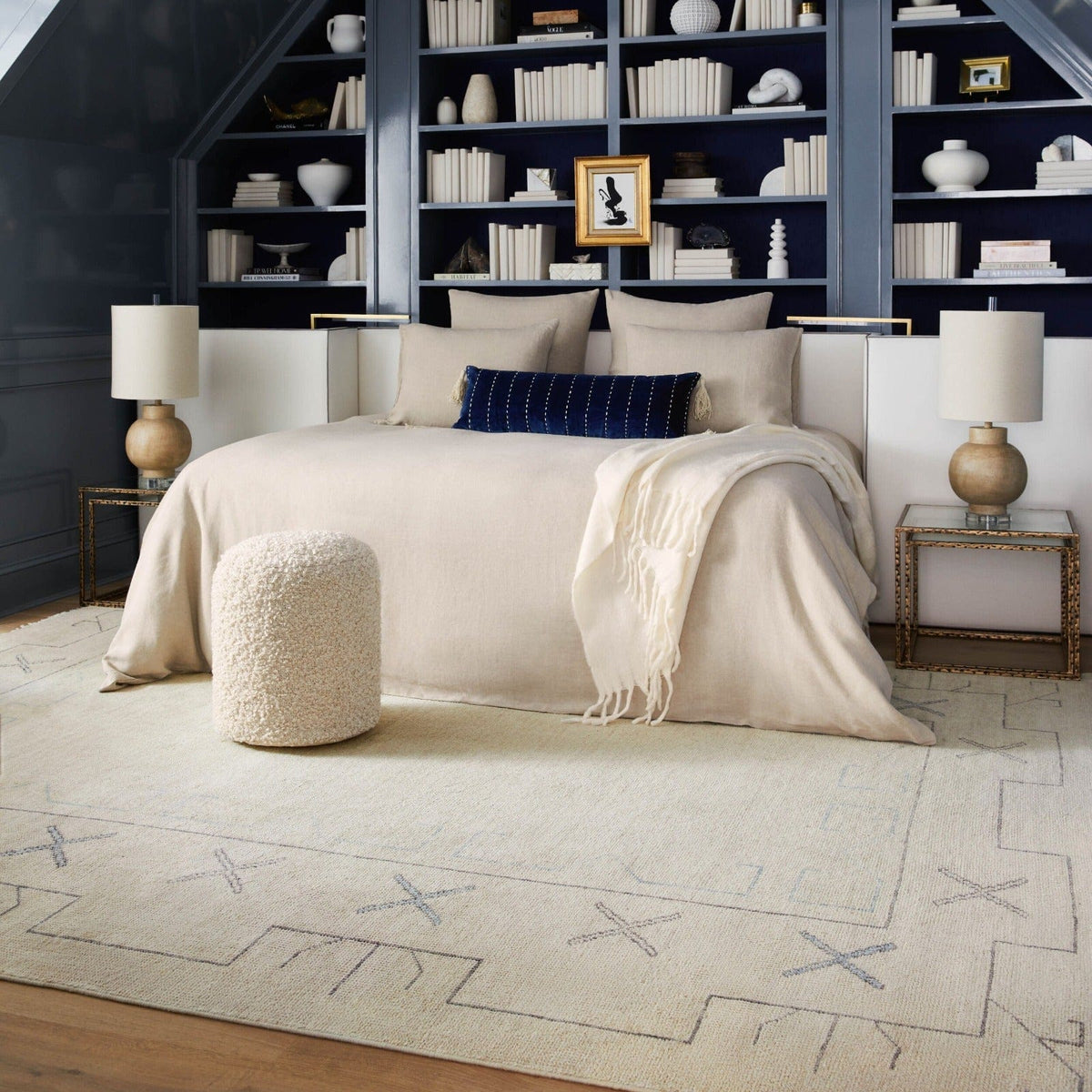 Keiichi Living Riviera Hand Knotted Rug in Light Neutral 274 x 183 cm House of Isabella UK