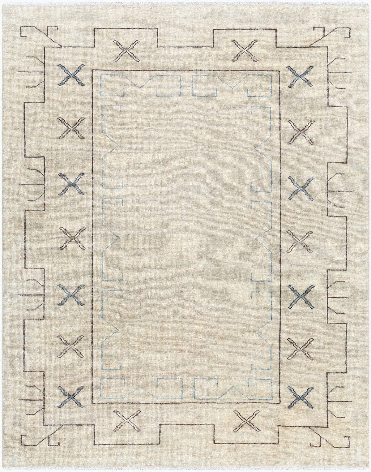 Keiichi Living Riviera Hand Knotted Rug in Light Neutral 366 x 274 cm House of Isabella UK