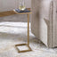 Keiichi Living Served Accent Table Marble & Brushed Gold House of Isabella UK