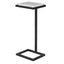 Keiichi Living Served Accent Table White Marble & Black House of Isabella UK