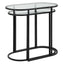 Keiichi Living Slide Nesting Side Tables Black and Glass House of Isabella UK