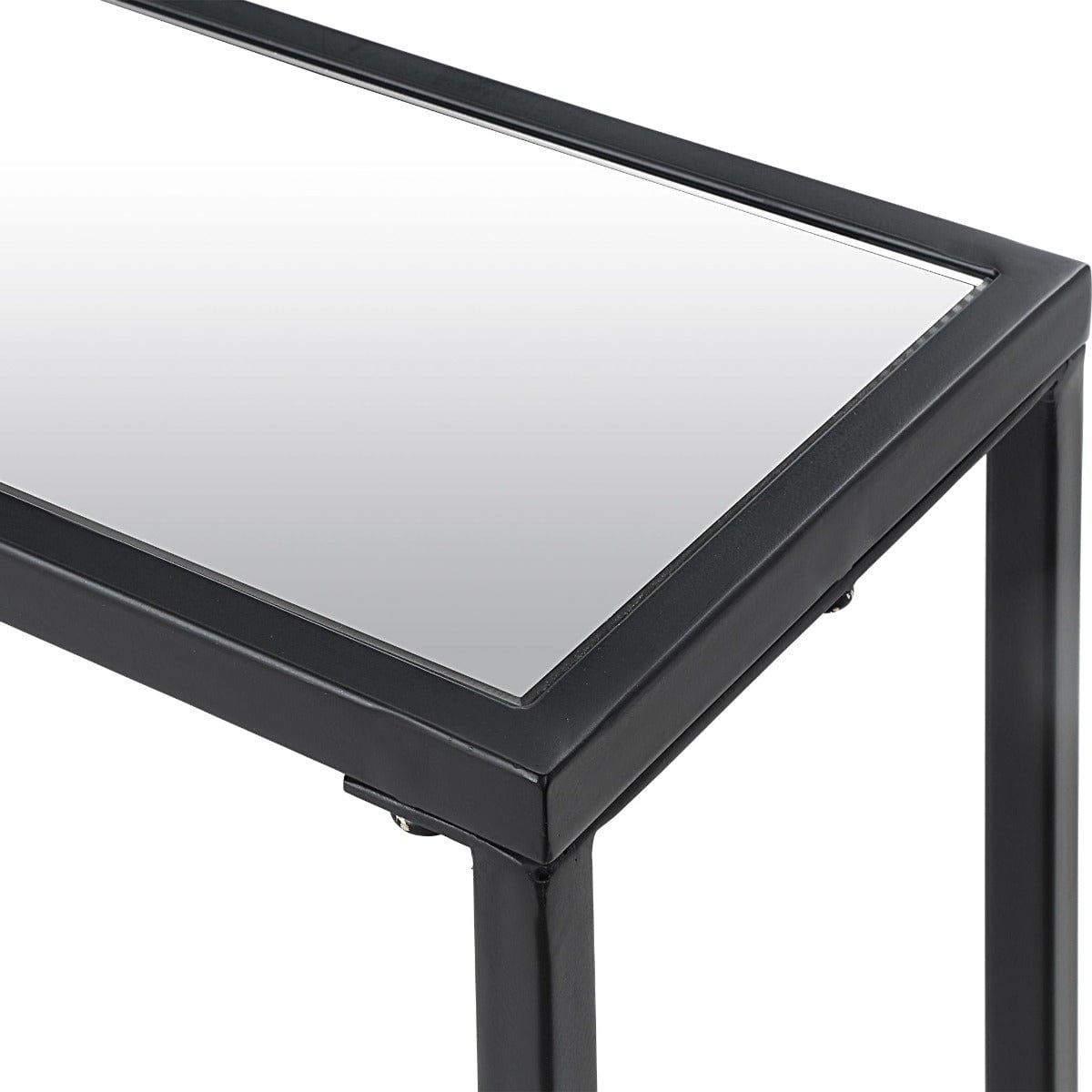 Keiichi Living Slimline Console Black Finish House of Isabella UK