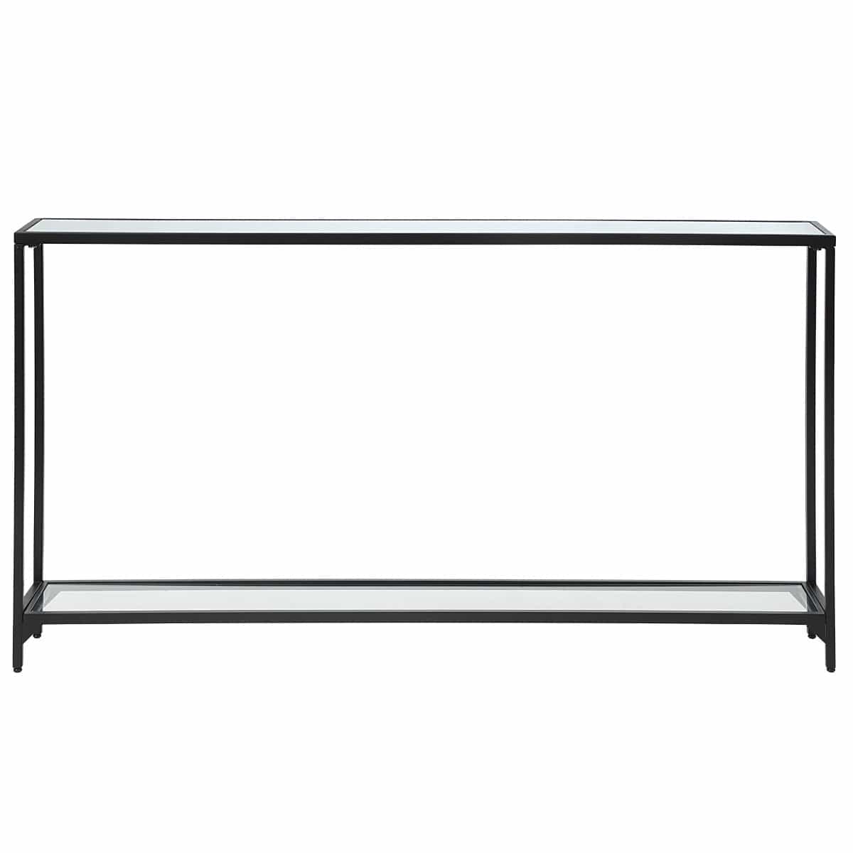 Keiichi Living Slimline Console Black Finish House of Isabella UK