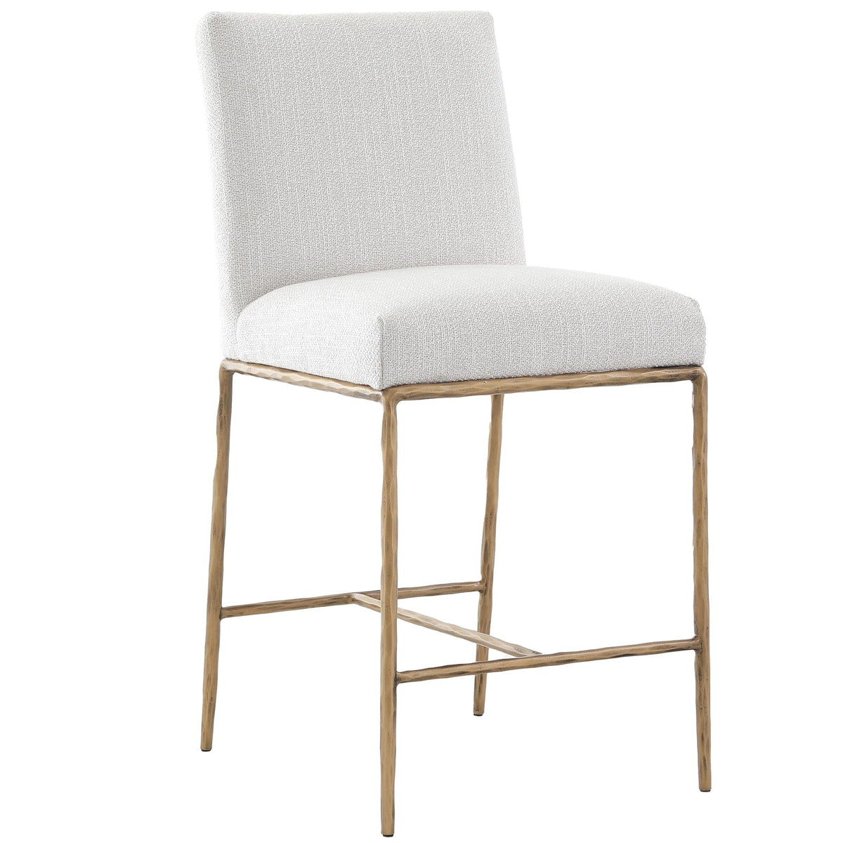 Keiichi Living Sloane Counter Stool in Aged Brass House of Isabella UK