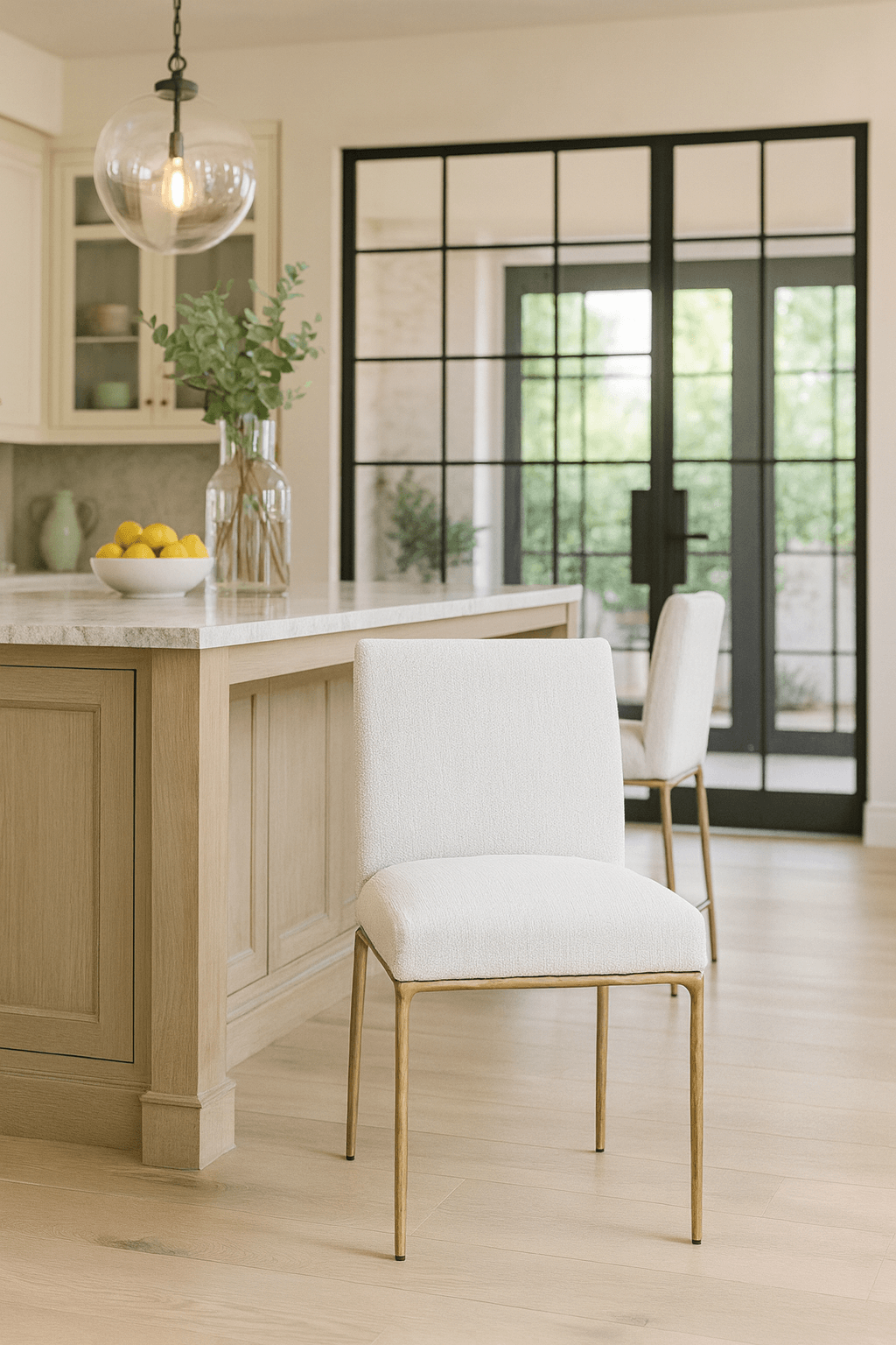 Keiichi Living Sloane Dining Chair in Aged Brass House of Isabella UK