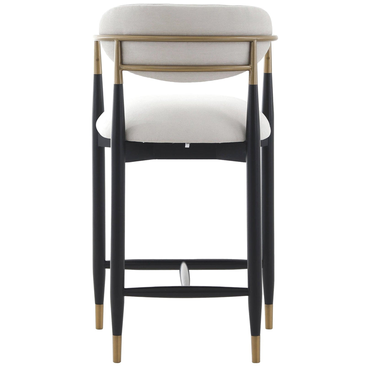Keiichi Living Soho Counter Stool in Ebony and Brass Finish House of Isabella UK