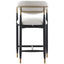 Keiichi Living Soho Counter Stool in Ebony and Brass Finish House of Isabella UK