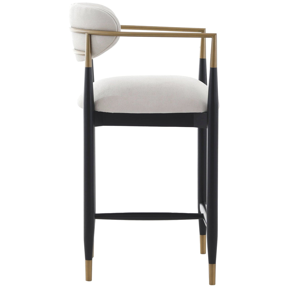 Keiichi Living Soho Counter Stool in Ebony and Brass Finish House of Isabella UK