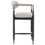 Keiichi Living Soho Counter Stool in Ebony and Brass Finish House of Isabella UK