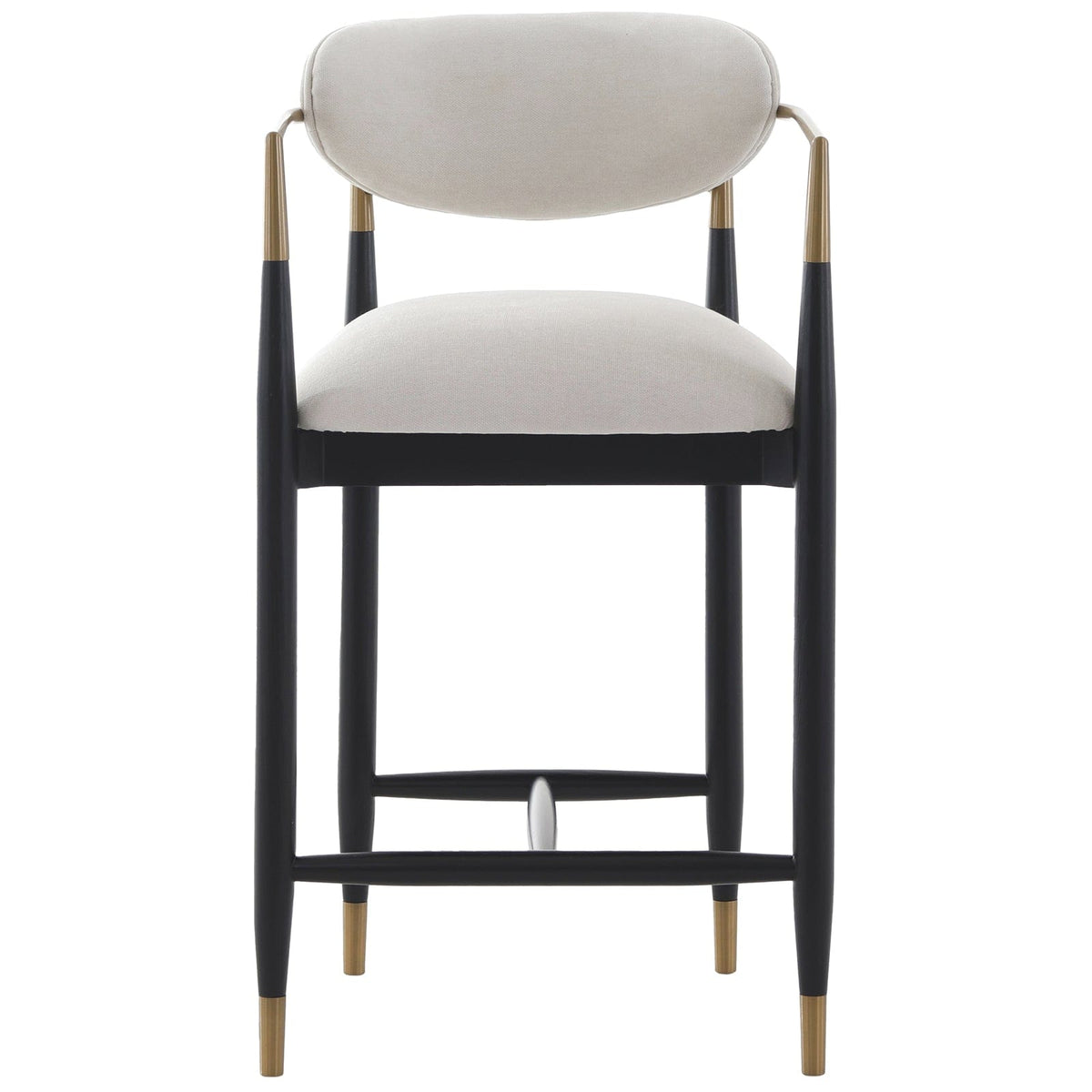 Keiichi Living Soho Counter Stool in Ebony and Brass Finish House of Isabella UK