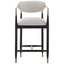 Keiichi Living Soho Counter Stool in Ebony and Brass Finish House of Isabella UK