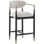 Keiichi Living Soho Counter Stool in Ebony and Brass Finish House of Isabella UK