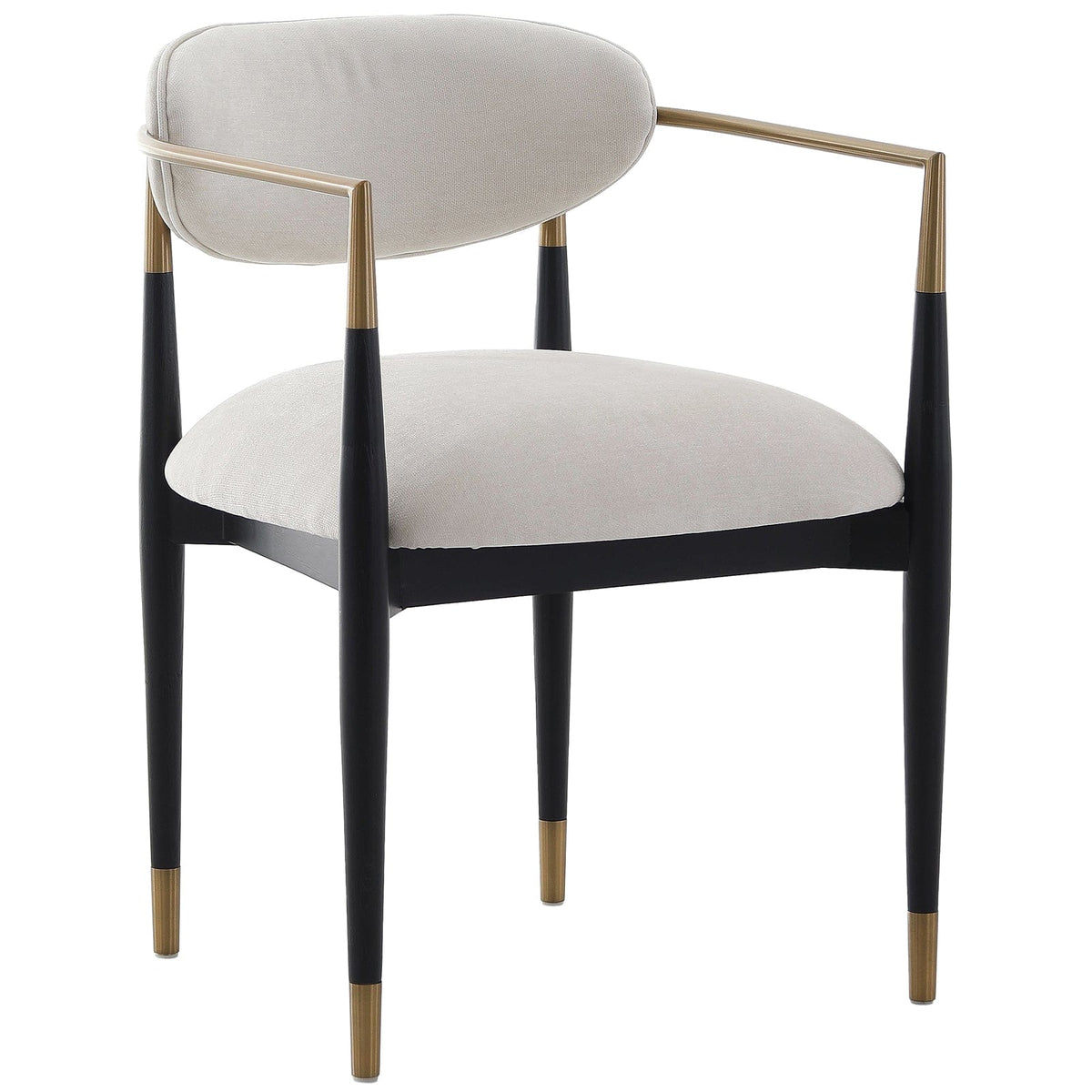 Keiichi Living Soho Dining Chair in Ebony and Brass Finish House of Isabella UK