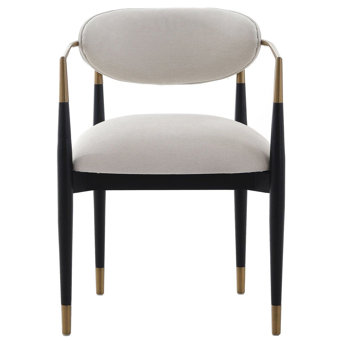 Keiichi Living Soho Dining Chair in Ebony and Brass Finish House of Isabella UK