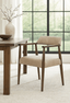 Keiichi Living Stonehouse Dining Chair in Taupe Italian Leather House of Isabella UK