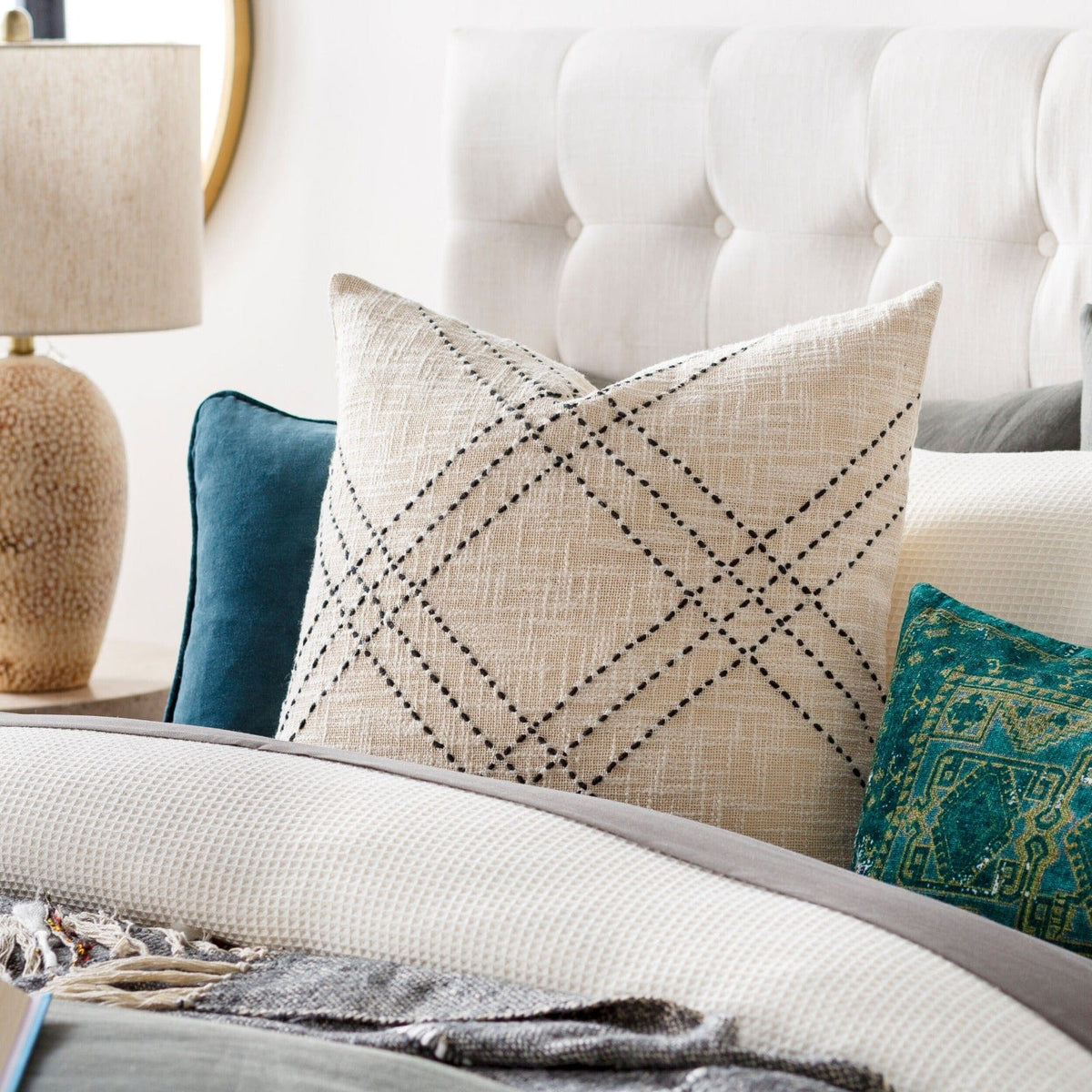 Keiichi Living Sunnyvale Woven Cushion - 51 x 51 cm House of Isabella UK