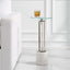 Keiichi Living Tower Marble & Glass Side Table House of Isabella UK