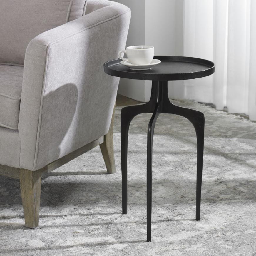 Keiichi Living Tripod Side Table Black House of Isabella UK