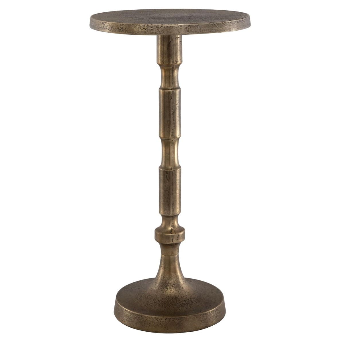 Keiichi Living Turner Drinks Table Brass Finish House of Isabella UK