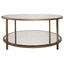 Keiichi Living Upton Coffee Table in Antique Brass - Round House of Isabella UK