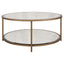 Keiichi Living Upton Coffee Table in Antique Brass - Round House of Isabella UK