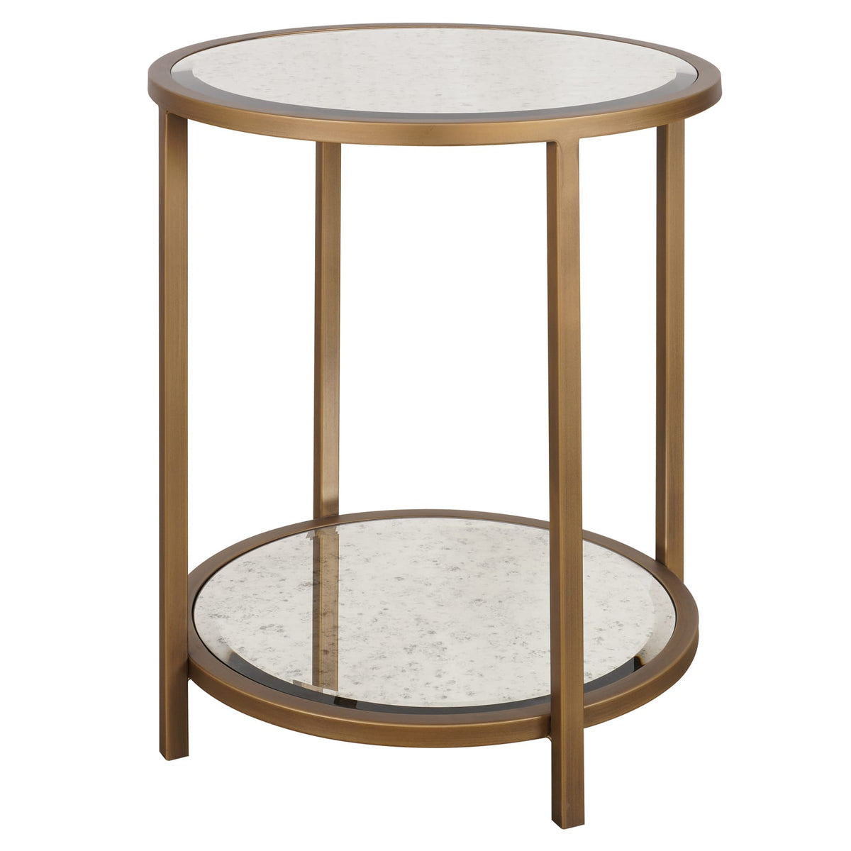 Keiichi Living Upton Side Table in Antique Brass - Round House of Isabella UK
