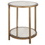 Keiichi Living Upton Side Table in Antique Brass - Round House of Isabella UK