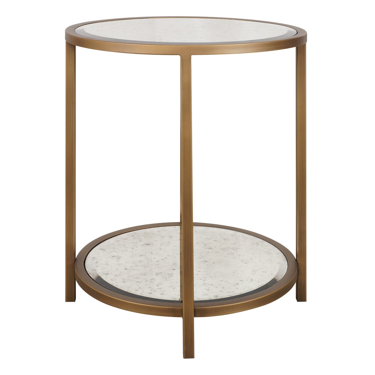 Keiichi Living Upton Side Table in Antique Brass - Round House of Isabella UK