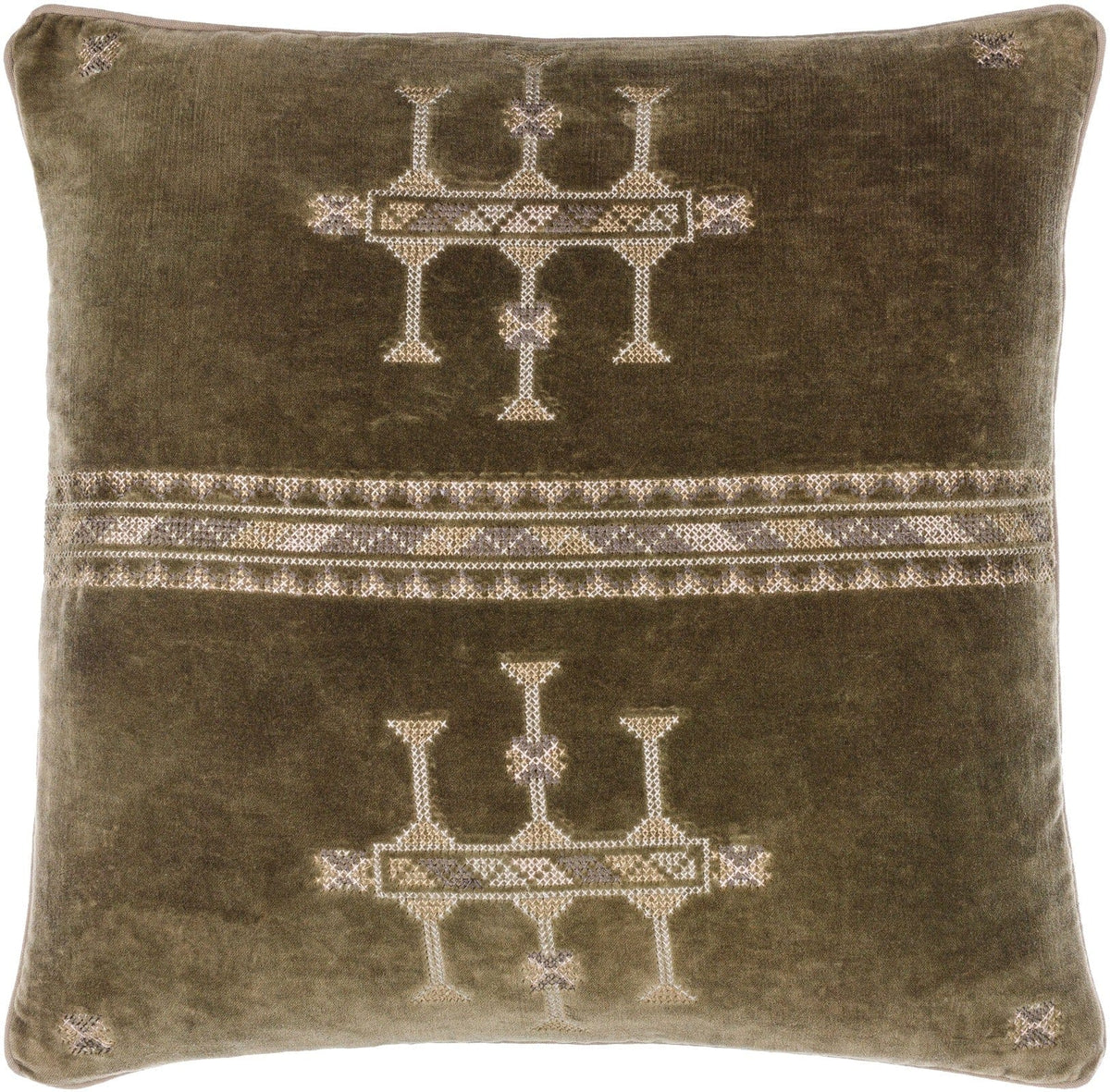 Keiichi Living Velour Velvet Cushion - 51 x 51 cm House of Isabella UK