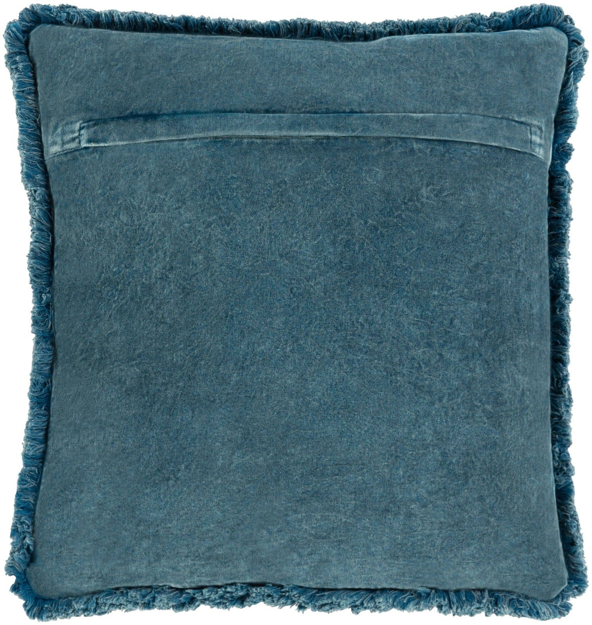 Keiichi Living Washed Cotton Velvet Woven Cushion in Ocean - 51 x 51 cm House of Isabella UK