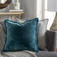 Keiichi Living Washed Cotton Velvet Woven Cushion in Ocean - 51 x 51 cm House of Isabella UK