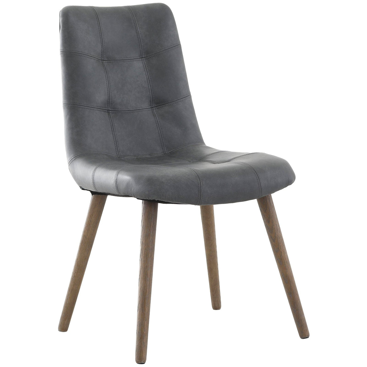 Keiichi Living Winchcombe Dining Chair in Grey Leather House of Isabella UK
