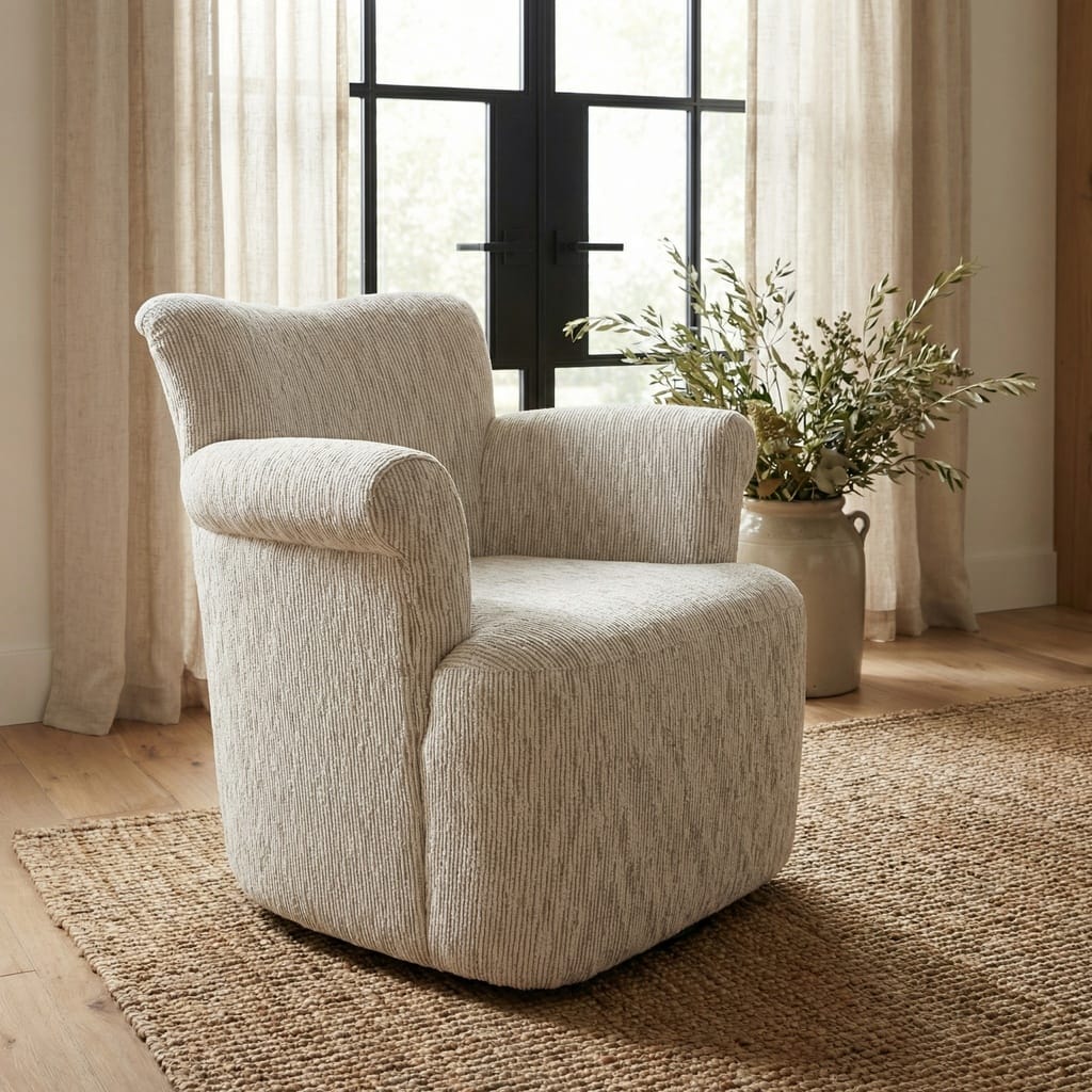 Keiichi Living Witney Swivel Armchair House of Isabella UK
