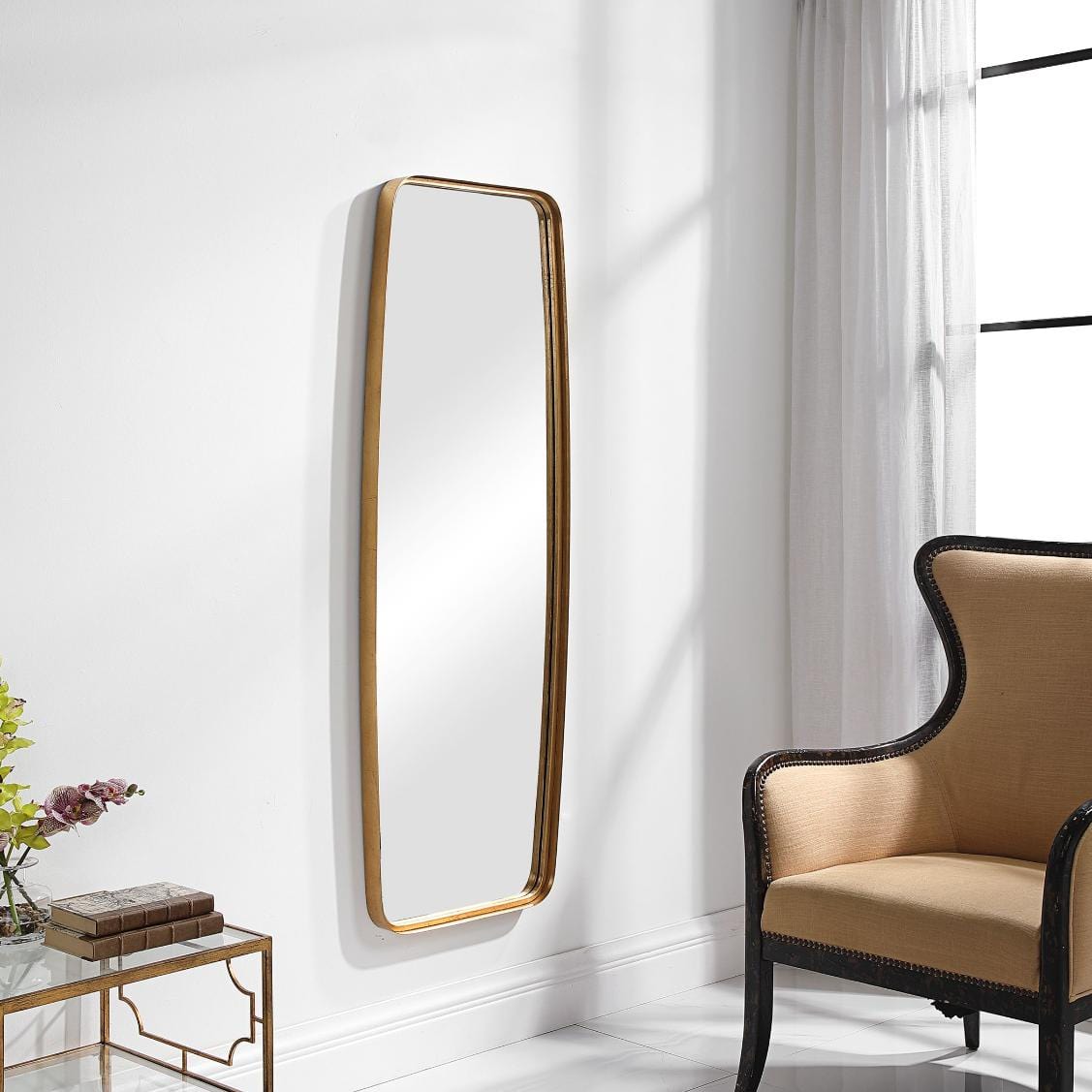 Keiichi Mirrors Adeleine Tall Mirror Gold House of Isabella UK