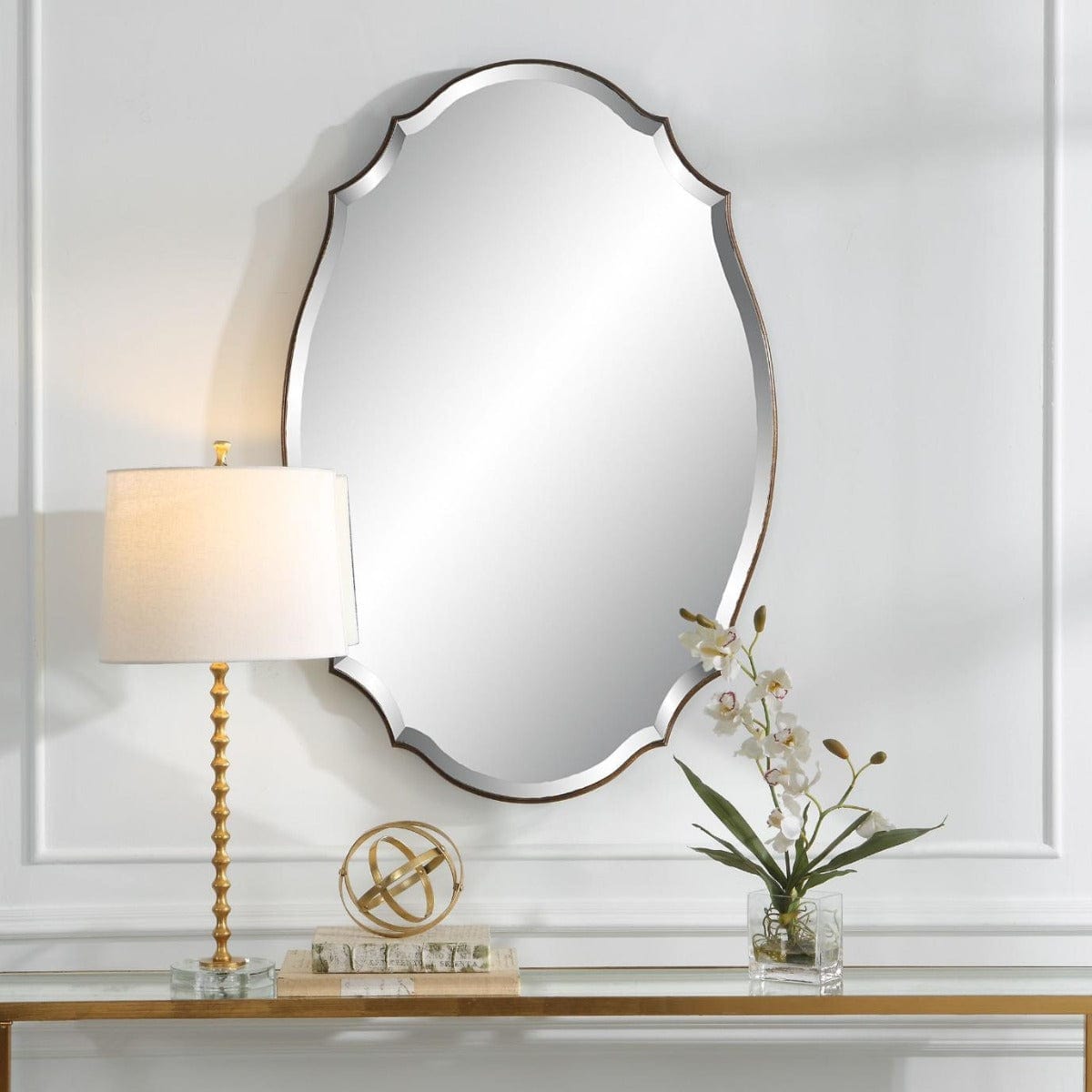 Keiichi Mirrors Aida Mirror Bronze & Gold Finish House of Isabella UK
