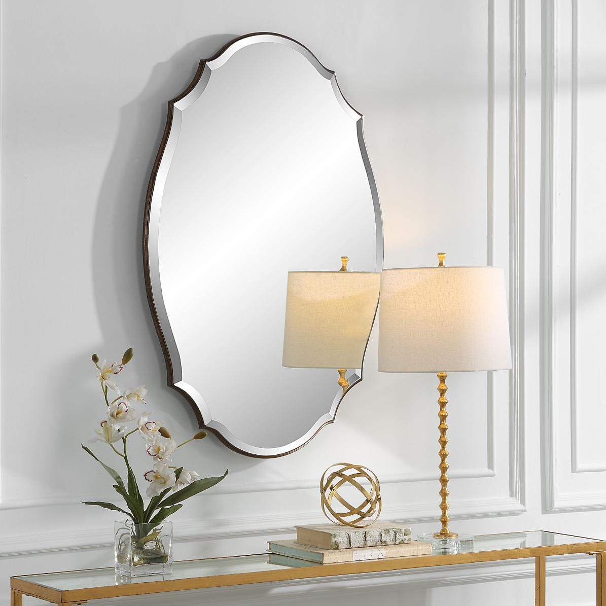 Keiichi Mirrors Aida Mirror Bronze & Gold Finish House of Isabella UK