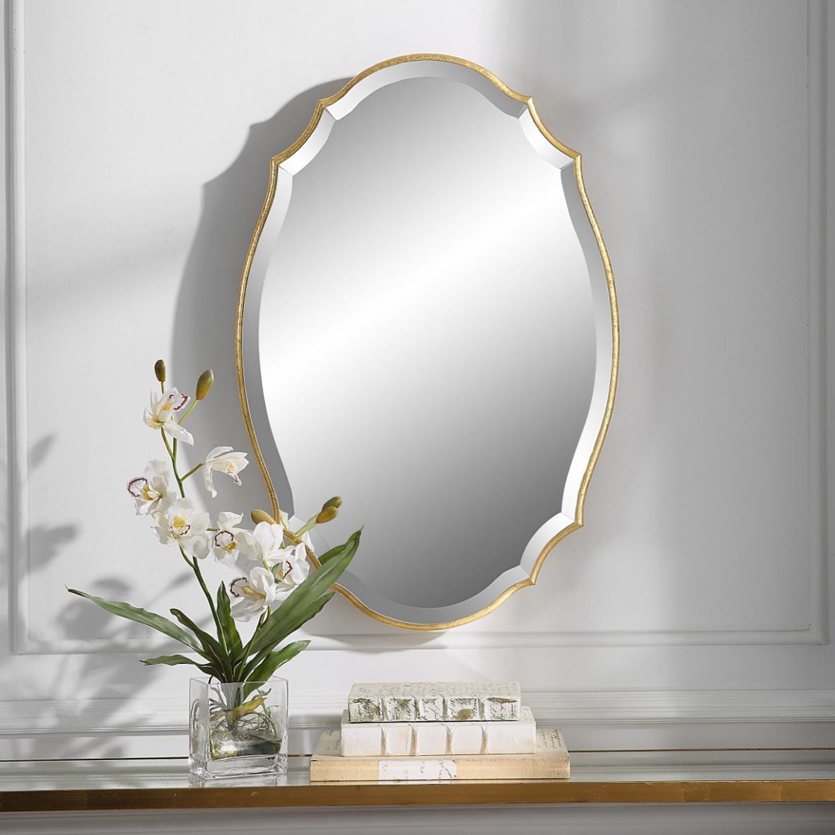 Keiichi Mirrors Aida Mirror Gold Finish House of Isabella UK