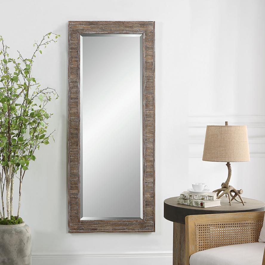 Keiichi Mirrors Beachhouse Distressed Wooden Tall Mirror House of Isabella UK