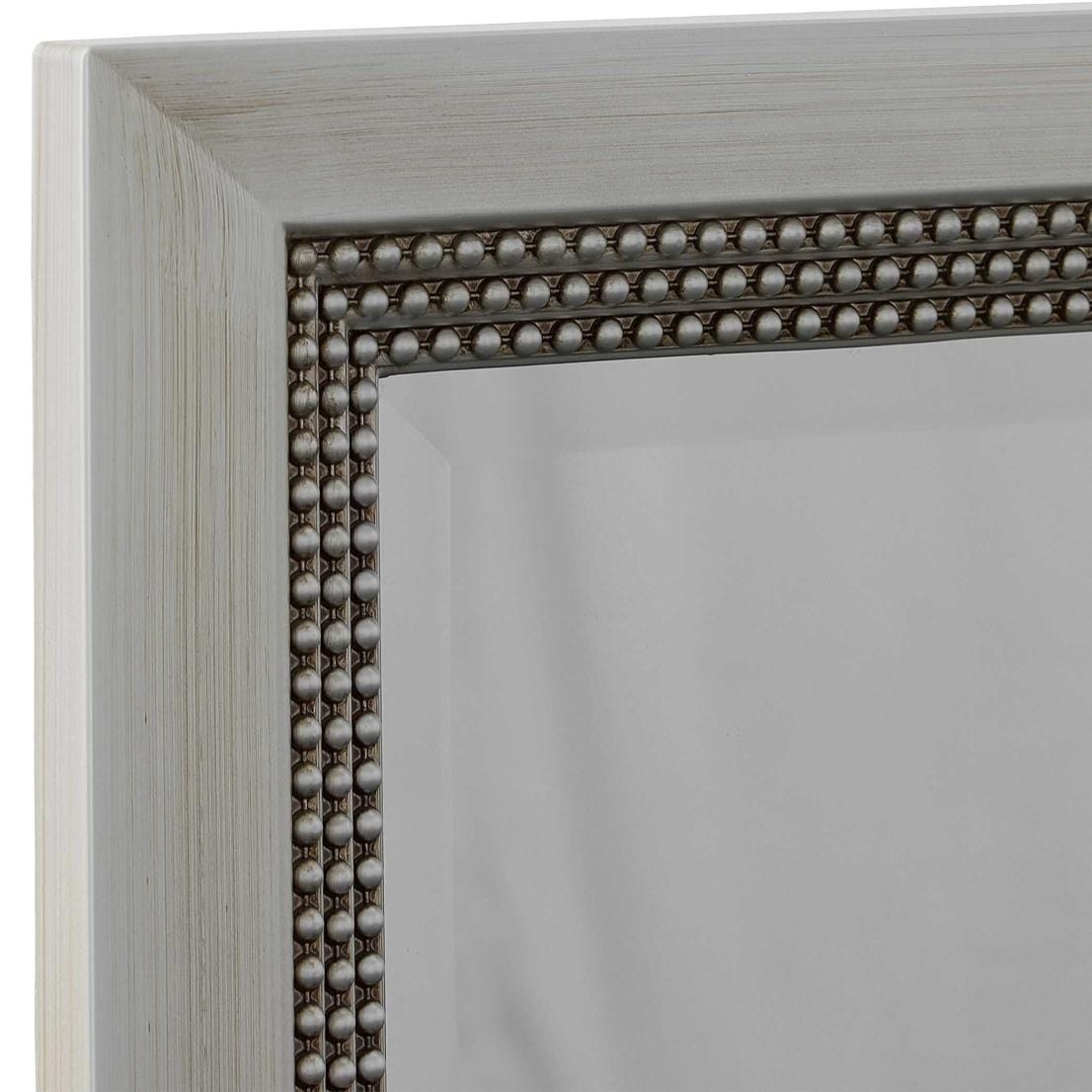 Keiichi Mirrors Beaded Lines Mirror Brushed Silver House of Isabella UK