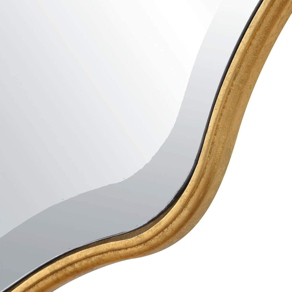 Keiichi Mirrors Capri Scalloped Oval Mirror in Gold House of Isabella UK