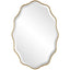 Keiichi Mirrors Capri Scalloped Oval Mirror in Gold House of Isabella UK