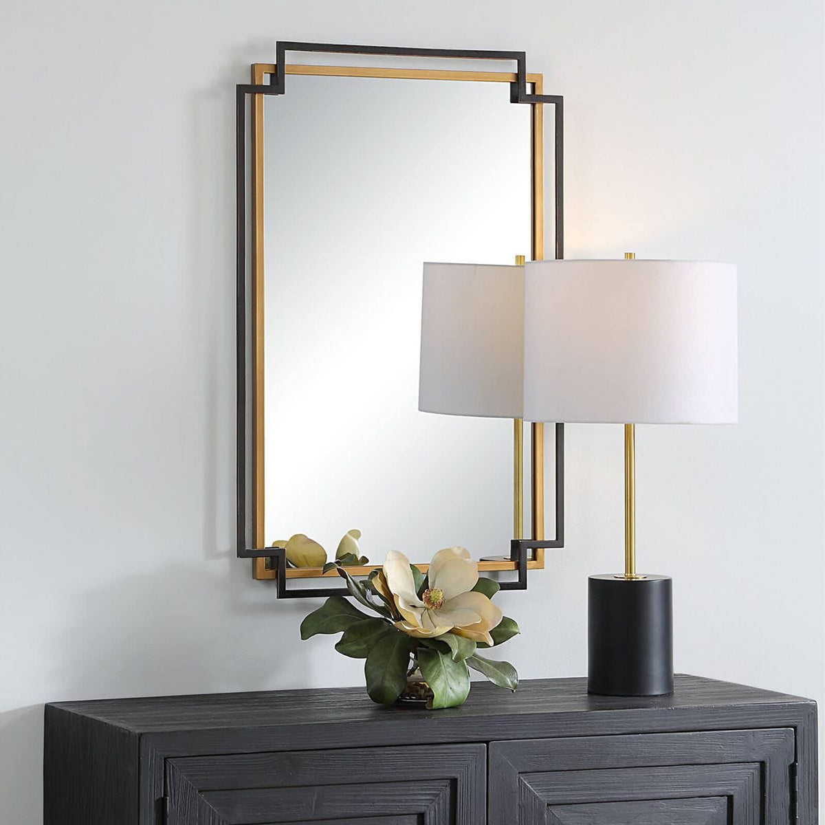 Keiichi Mirrors Deco Mirror in Bronze and Gold House of Isabella UK