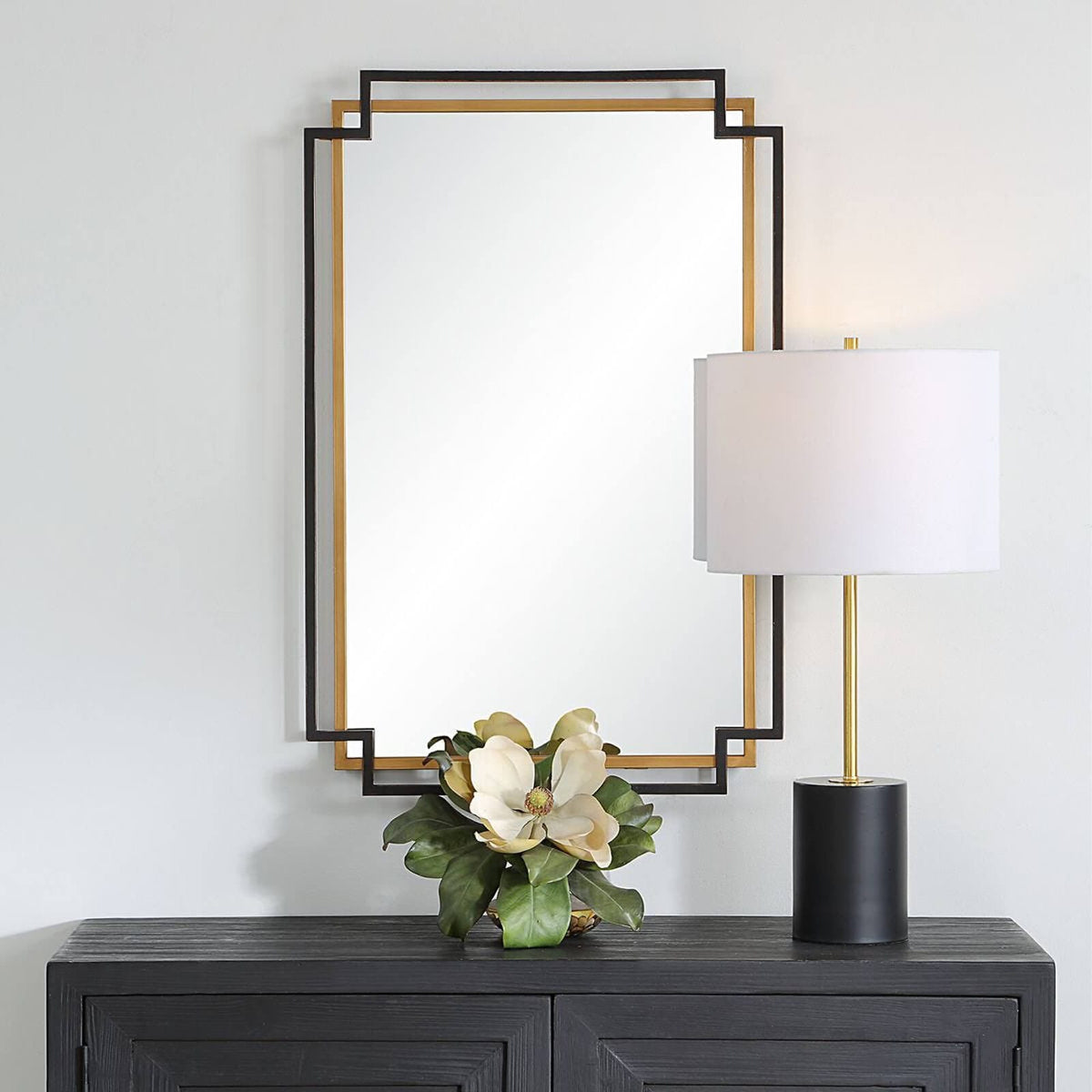 Keiichi Mirrors Deco Mirror in Bronze and Gold House of Isabella UK