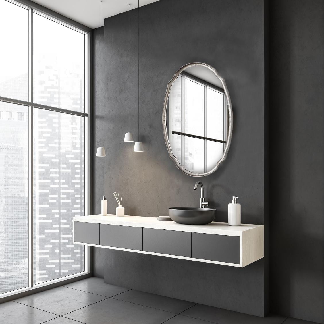 Keiichi Mirrors Eleanor Mirror Silver House of Isabella UK