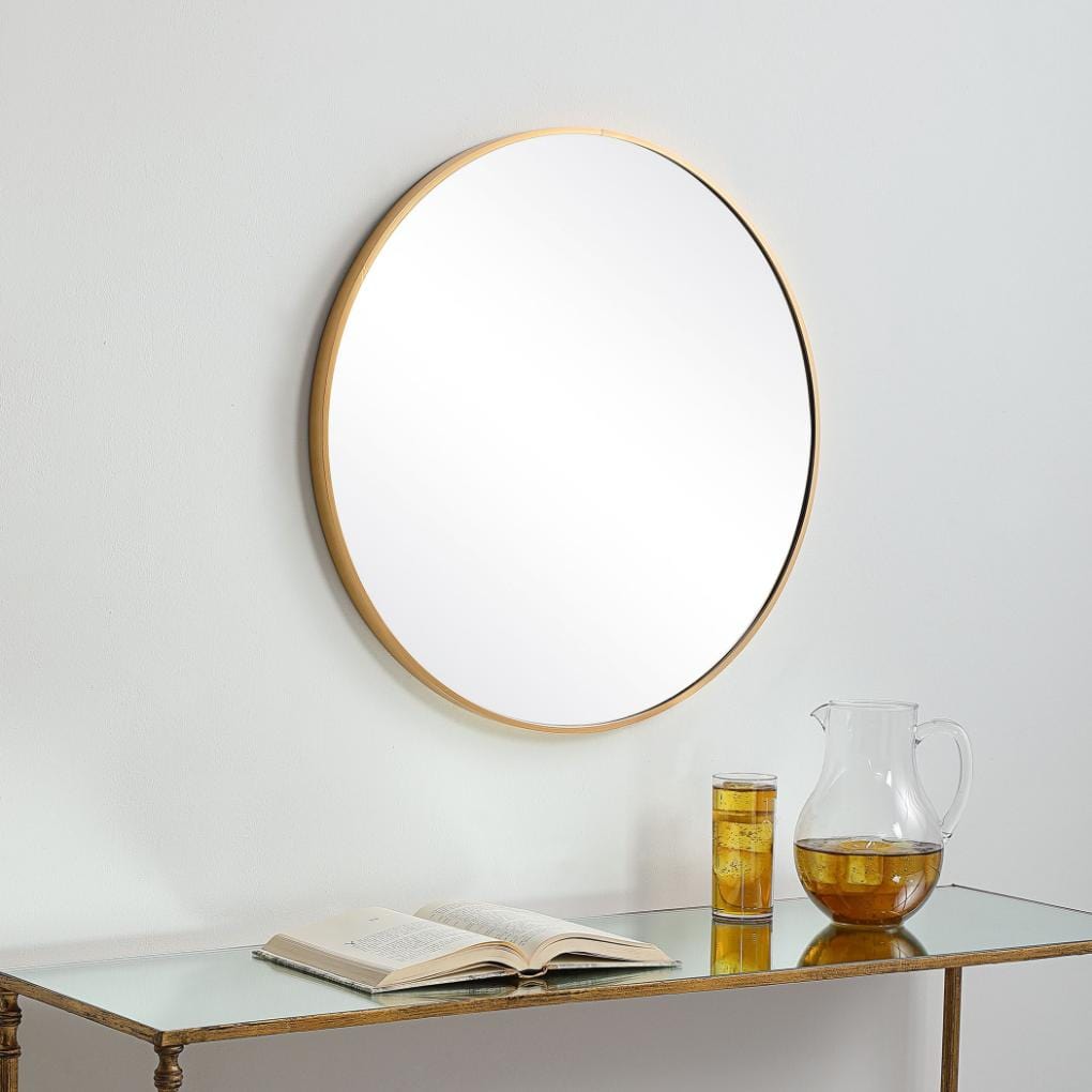 Keiichi Mirrors Evelyn Round Mirror Gold House of Isabella UK