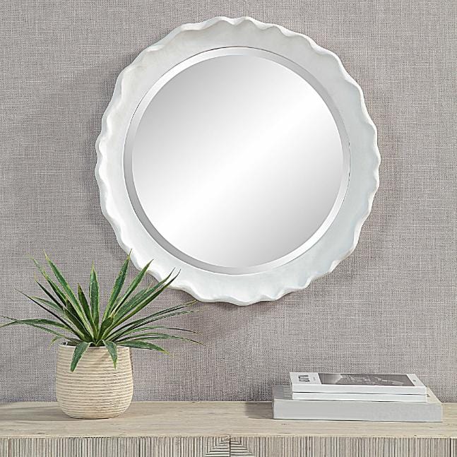 Keiichi Mirrors Frill Round Mirror House of Isabella UK
