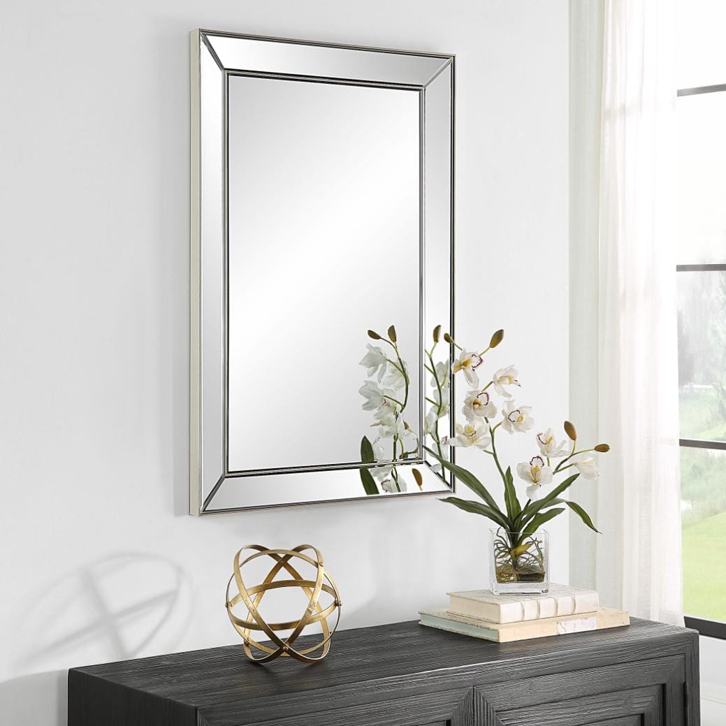 Keiichi Mirrors Hannah Rectangular Mirror Champagne Finish House of Isabella UK