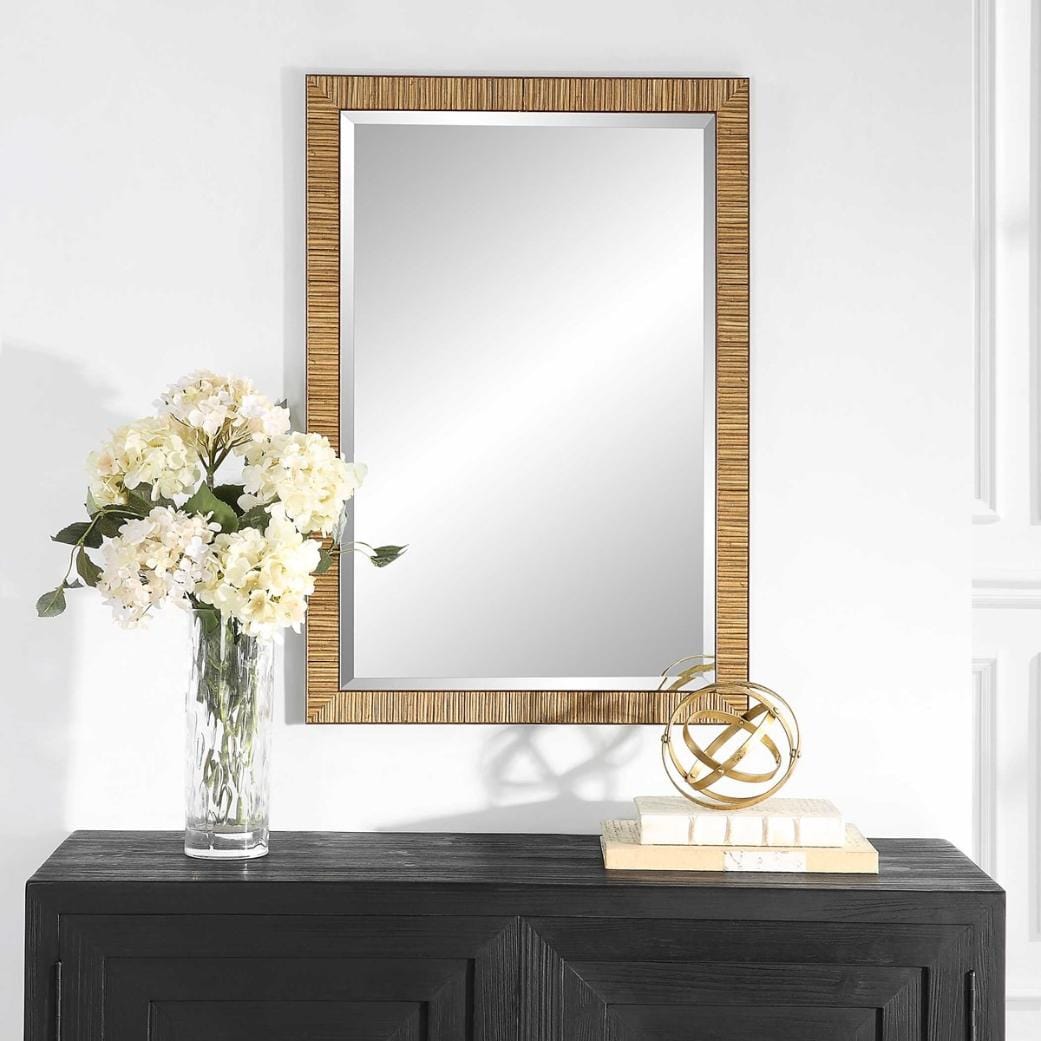 Keiichi Mirrors Indiana Rattan Rectangle Mirror House of Isabella UK