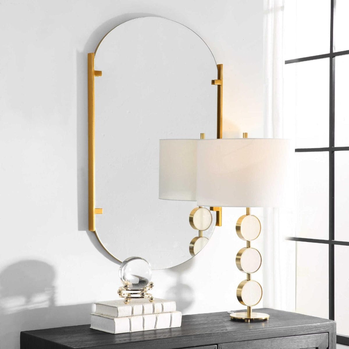 Keiichi Mirrors Linear Mirror Gold House of Isabella UK