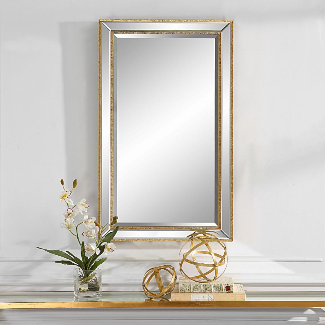 Keiichi Mirrors Lines Mirror Gold House of Isabella UK